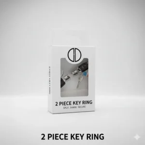 High-quality retail packaging for the 2 piece key ring, ready for gifting or display.