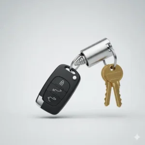 Organize your keys efficiently with a quick disconnect key ring, keeping car keys separate from house keys.