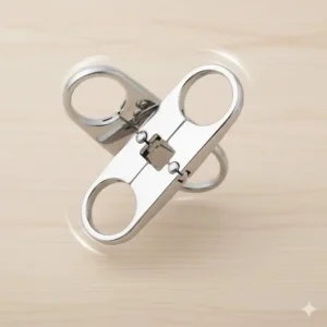A clear, 360-degree view showing the sleek design and solid construction of the quick release key chain.