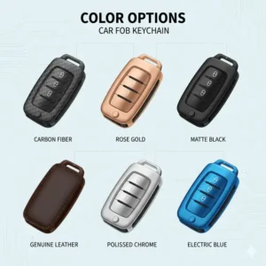 Illustration 5: Multiple color options for a stylish car fob keychain set.