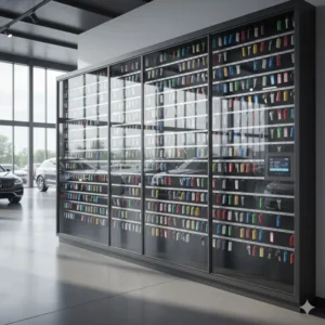 A large-scale car dealer key box designed for high-volume vehicle inventory storage.