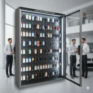A large organized key box for car fleet management used in dealerships and rental offices.